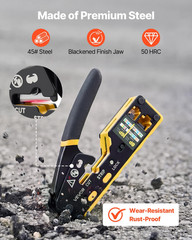 RJ45 RJ11 RJ12 Crimping Tool Kit Ethernet Crimper w/ Tester Plugs