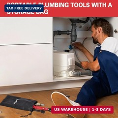6 Pcs Plumbing Tools Kit with Angle Stop Wrench & 1/2-Inch Compression Sleeve Pu