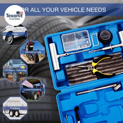 Flat Tire Repair Kit with Plug 68 Pcs for Car, Motorcycle, ATV, Jeep, Truck, Tra