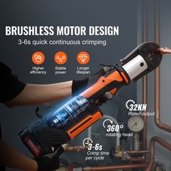 Uimoso Pro Press Tool Pipe Crimping Kit Press Tool Battery Kit with 6 Jaws