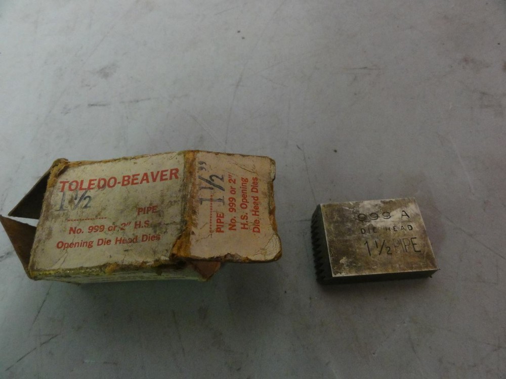 Toledo Beaver 1 1/2&Prime; 999A 2&Prime; H.S. Opening Die Head Pipe Threader Die