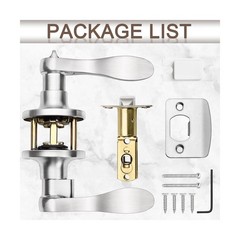 10 Pack Brushed Nickel Door Handles Privacy Door Levers, Heavy &hellip; USA FAST SHIP