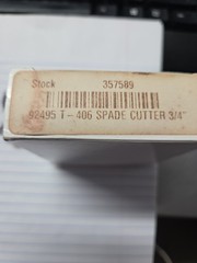 Ridgid 92495 Spade Cutter, 1 3/4 In Overall L, Steel New Open Box Plumbing Cut