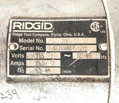 Ridgid 700-T2 Electric Power Drive Pipe Threader for 1/8&Prime;-2&Prime; Pipe Uses 12-R Dies