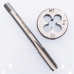 HSS M7 x 1mm Tap & M7 x 1mm Die Metric Thread Left Hand