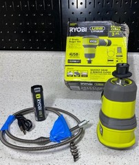 RYOBI Cordless Drain Auger with 2.0Ah USB Lithium Battery and Charging FVPC55K