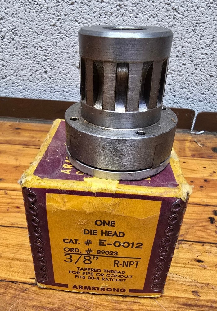 Armstrong 3/8&Prime; Die Head For Pipe Threader 00-R Ratchet NEW