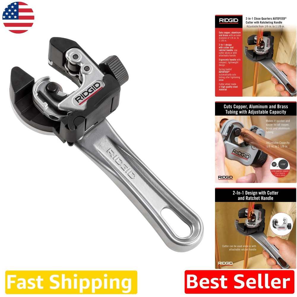 Professional 32573 Model 118 2-in-1 Tubing Cutter Autofeed Compact 1/4&Prime;-1-1/8&Prime;
