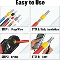 Ferrule Crimping Tool Kit &ndash; 1800PCS Wire Ferrules (AWG 23-7) with Self-Adjusting