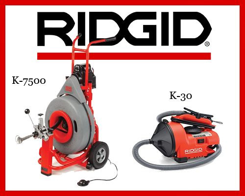 Ridgid Auto-Clean K-30 Sink Machine (55808) & Ridgid K-7500 Drum Machine (60052)