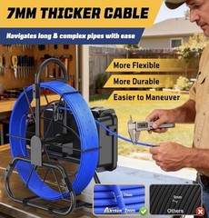 Sewer Camera 9 in IPS Screen 165FT/50M HD Drain Pipe Inspection Camera 32GB
