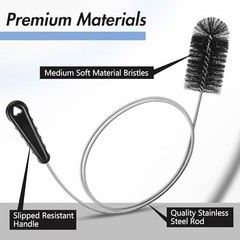 3 Pcs Flexible Drain Brush Set, 48&Prime; AC & HVAC Condensate Trap Cleaner Tool