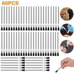 60x Horsehair Acid Brush 6 X 3/8&Prime; Flux Brush for Solder Plumbing Glues Touch UPS