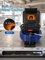 66FT Self-Leveling Sewer Camera Locator 10&Prime; IPS DVR 512Hz IP68 Drain Camera