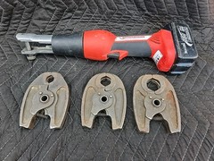 rothenberger press tool 16001 With 1/2-3/4&1&Prime;jaws Two Batteries & Charger