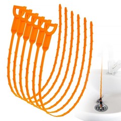 6 Pack 25 Inch Drain Snake Hair Clog Tool, Flexible Sink Drain Cleaner for Sh&hellip;