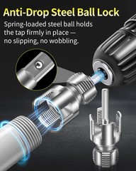 3PCS PVC Pipe Threading Tool Set, 1/2&rdquo; 3/4&rdquo; 1&rdquo; Internal & External Threader K