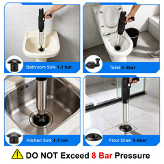 Pneumatic drain cleaning tool