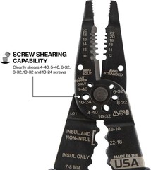 Professional Long Nose Wire Stripper Klein Tools 1025, Multi-Purpose, Made in US