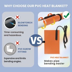 ToasySoul PVC Heating Blanket for Conduit &ndash; &frac12;&rdquo; to 1 &frac12;&rdquo; Size, Easy to Use