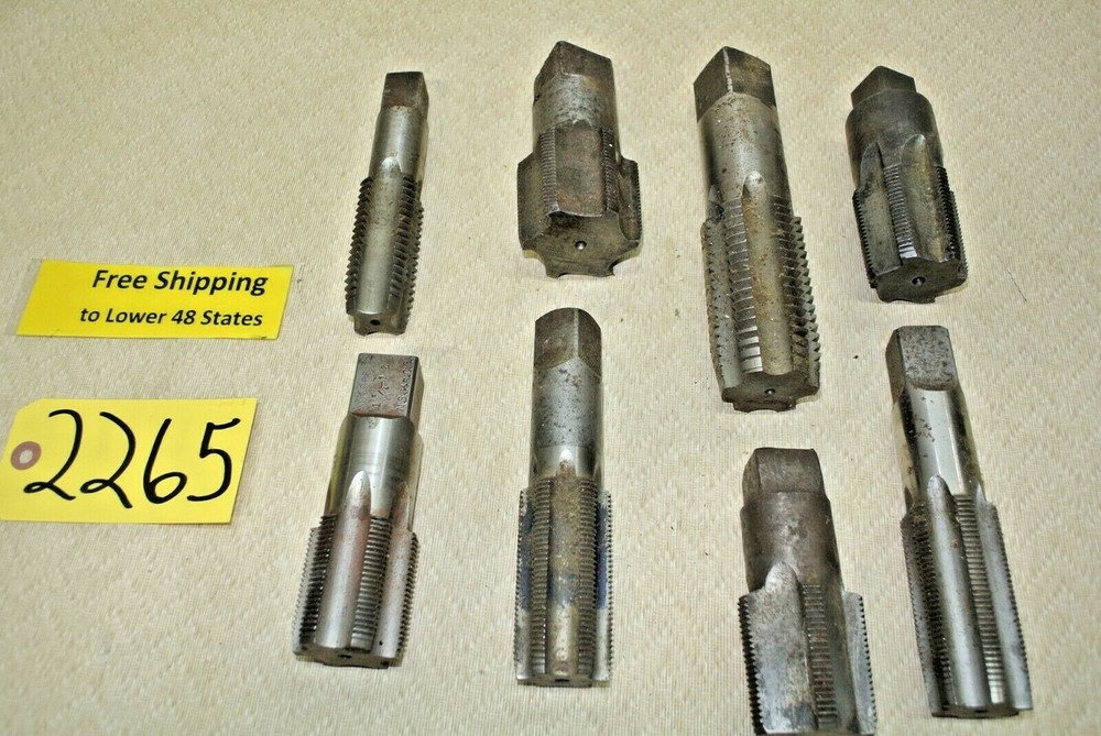 8 PCS. Misc. Tooling Taps Various Sizes Machine Shop Tool FREE SHIP!