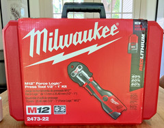 MILWAUKEE M12 FORCE LOGIC PRESS TOOL KIT WITH 4 JAWS #2473-22 *SLIGHTLY USED*