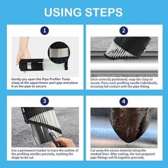 Multi Surface Pipe Profiling Tool Pipe Cutting Template Multi Functional Shape