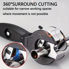 Robust Ratchet Pipe Cutter &ndash; Hand-Operated Ratchet System with 360&deg; Swiveling