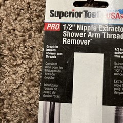 New Open Box 1/2 Nipple Extractor & Shower Arm Thread Remover PRO Gray ! A Must!