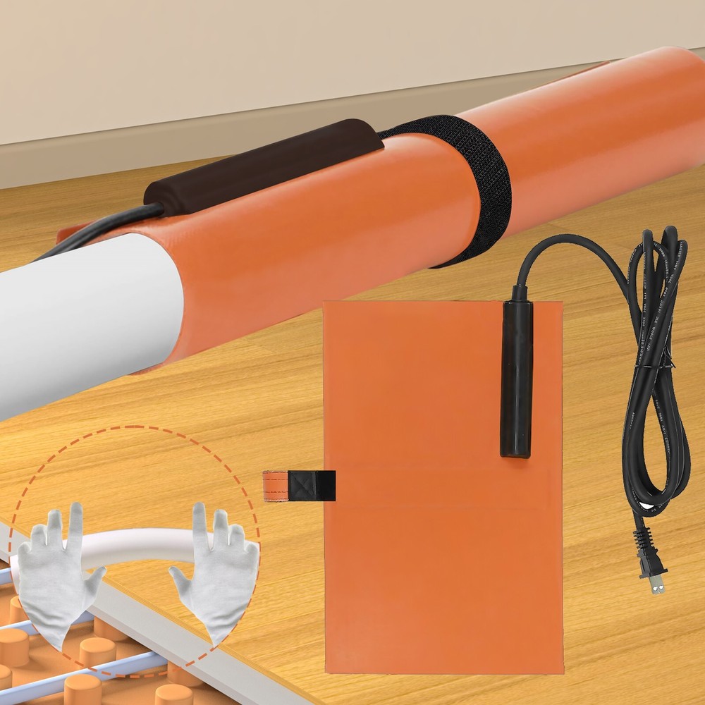 Silicone PVC Heat Blanket for &frac12;&rdquo;-1.5&rdquo; Conduit, 100-120V, 200W