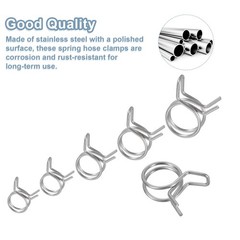 25Pcs 14mm/0.55inch Double Wire Spring Hose Clamp