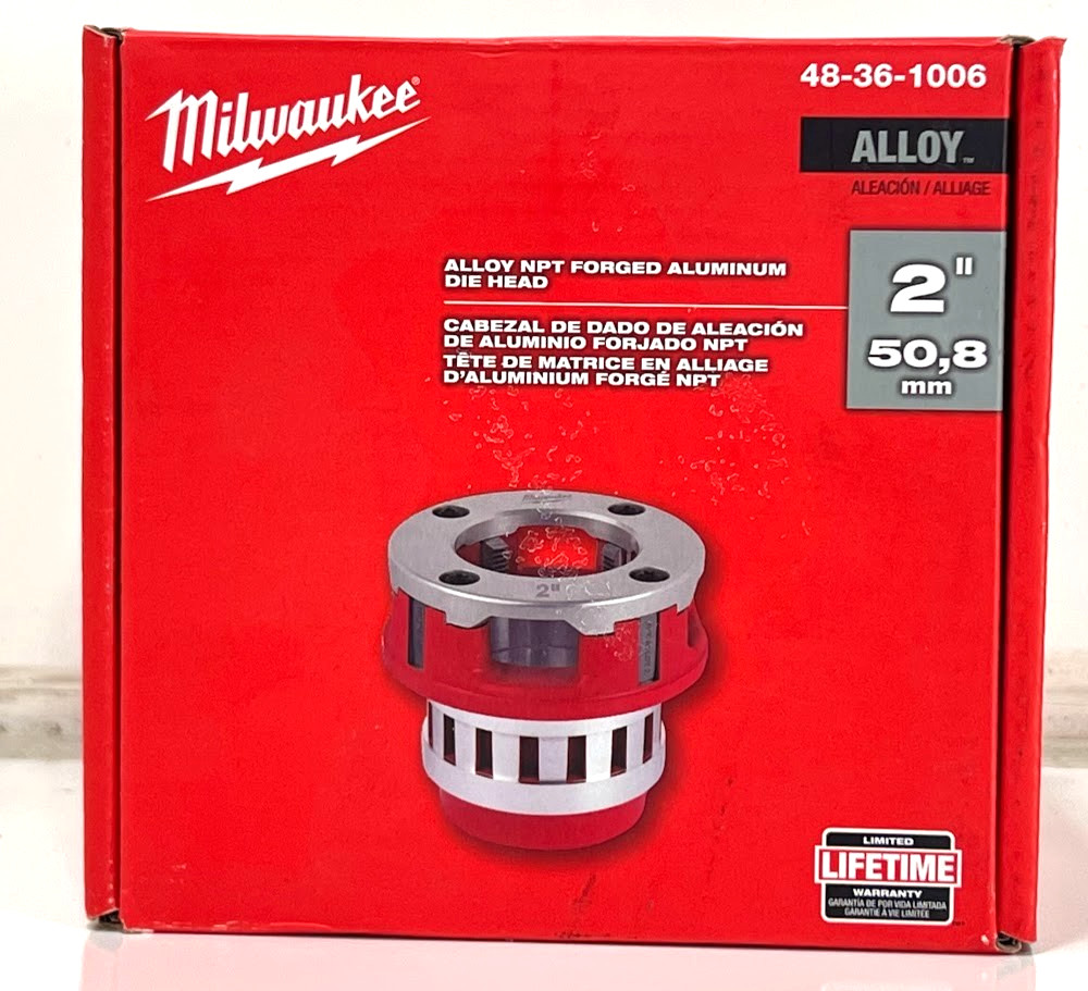Milwaukee 48-36-1006 2&Prime; ALLOY NPT Forged Aluminum Die Head