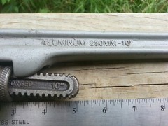 WESTWARD 3MA10A 10&Prime; Straight Aluminum Pipe Wrench,