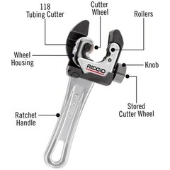 RIDGID 32573 Model 118 2-in-1 Close Quarters AUTOFEED 1/4&Prime; to 1-1/8&Prime; Metal