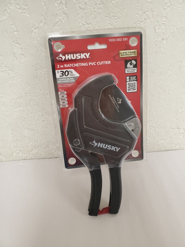 *New* Husky 2 in. Ratcheting PVC Cutter (Model: 00157) *Free Shipping*