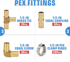 PEX Clamp Crimping Tool Kit for 3/8 to 1 Inch PEX Cinch Clamps, with 1/2 Inch PE
