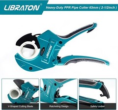 LIBRATON Heavy Duty PPR Pipe Cutter 63mm [2-1/2&Prime;] Improved SK5 Blade (BRAND NEW)