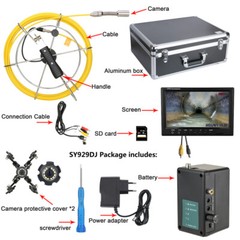 50M Sewer Camera Pipe inspection Camera 1000TVL Meter Counter 9&Prime; DVR Monitor