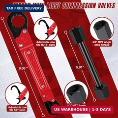 5 PCS Plumbing Tools Kit, Angle Stop Wrench with 1/2-Inch Compression Sleeve Pul