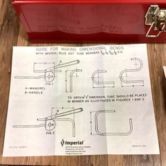 IMPERIAL 260FHA Wide Range Tube Bender Kit 1/4, 5/16, 1/2, 3/8, 5/8, 3/4,7/8