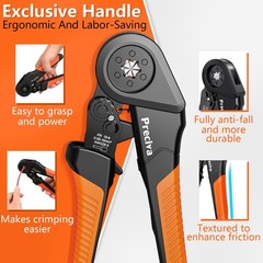 Preciva Ferrule Crimping Tool Kit with 1500PCS, Black Oxide and Orange