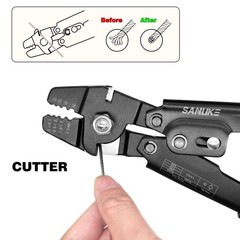 Sanuke Wire Rope Crimping Tool for 3/64 1.0mm, 1.2mm, 1.5mm, 2.0mm, Silver