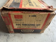 Vintage Sears Craftsman Pipe Threading Set 3-Die Solid Ratchet #95396 🇺🇸
