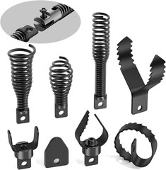 Professional Grade 8-Piece Drain Snake Accessories &ndash; Rust Resistant & Reliable