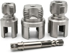 PVC Pipe Threader Set, 1/2 3/4 1 in, Pipe Threading Tool | Internal external PVC