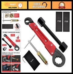 6-Piece Plumbing Tool Set &ndash; Angle Stop Wrench, Compression Sleeve Puller, Sandpa
