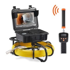 VEVOR Sewer Camera Pipe Inspection Camera w/ 512hz Sonde 9in 720p Screen 164 ft
