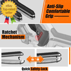 PVC Pipe Cutter, 3-Gear Adjustable Cut up to 2-1/2&rdquo;, Ratchet Pipe Cutter Tool He