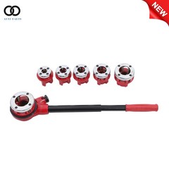 6 Dies Manual Pipe Threader Ratchet Kit 1/4&Prime; NPT to 1-1/4&Prime; NPT Threading Tool