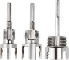 3Pcs PVC Pipe Threader Kit 1/2&Prime; 3/4&Prime; 1&Prime; NPT, Integrated Internal & External Pipe